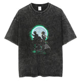 Washed Retro T-Shirt Street Spy X Play House, Casual Summer Short Sleeves