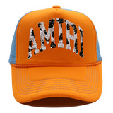 Amiri Hat Baseball Cap Trendy Summer Amiri Printed Mesh Cap