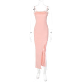 Women Dresses Autumn Sexy Slim Fit Slit Sling Dress