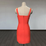 Women's Evening Dress Button Suspender Skirt Sheath Dress Skirt