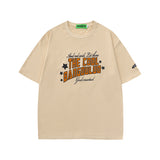 Men T Shirt Vintage Angel Print Short Sleeve T-shirt