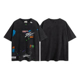 Gallery Dept T Shitrs Splash Ink Hip Hop Trend plus Size Short Sleeve