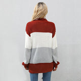 Women Knitted Sweater Autumn and Winter Long Sleeve Casual Sweater