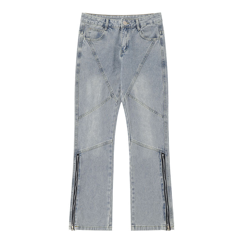 Men Jeans Women Retro Loose Straight Trousers