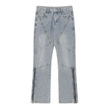 Men Jeans Women Retro Loose Straight Trousers