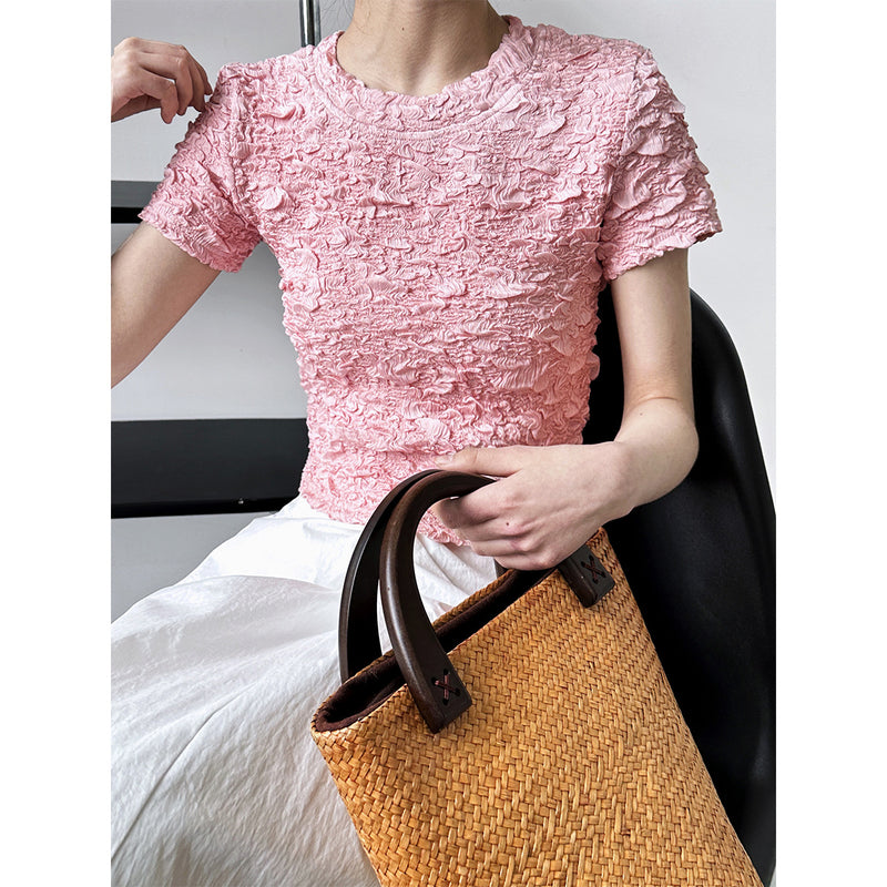 Women's T-shirt Short-Sleeved T-shirt Women's O-neck Short Bottoming Shirt