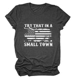 Casual crew neck women's T-shirt personalized printing fashion short sleeves