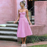 Women Dresses Summer Slim Fit Suspender Dress Sexy Long Dress