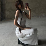 Women Dresses Summer Slim round Neck Dress