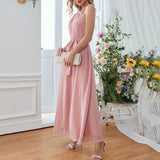 Women's Evening Gown Sexy Halter Strap Chiffon Dress