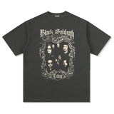 Mens Vintage Rock Band T-Shirt Short Sleeve T-Shirt, Vintage Washed, Old BLACK SABBATH