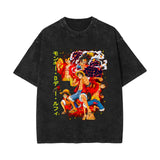 ONE PIECE washed old retro short-sleeved T-shirt, top