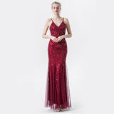 Flappers 1920S Dress Sequined Suspender Dress Sexy Backless Dress