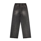 Men Jeans Men and Women Retro Straight-Leg Trousers