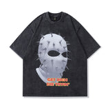Men T Shirt Washed and Worn Short Sleeve T-shirt