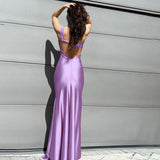 Women Dresses Summer Long Dress Backless Slit Dress