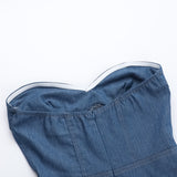 Women Dresses Summer Hip Skirt Sexy Imitation Denim Dress