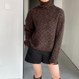 Women Winter Knitted Sweater Loose-Fitting Long Sleeve Sweater Sweater 1t8849