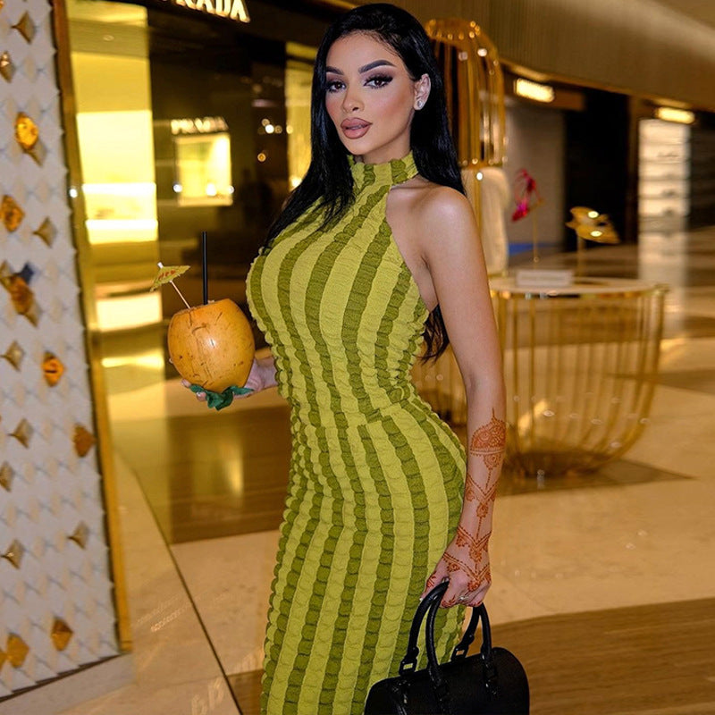 Women Dresses Spring Slim-Fitting Backless Sleeveless Dress