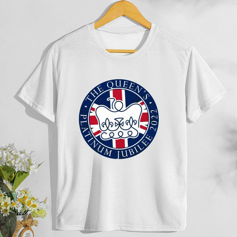 Inspired by Queen's Platinum Jubilee 2022 Elizabeth 70 Years T-shirt Summer Short Sleeve T-shirt