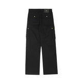 Men Sweatpants Multi-Pocket Slacks Straight-Leg Wide-Leg Pants