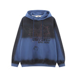 Men Hoodie Autumn and Winter Spider Print Gradient Hooded Sweater