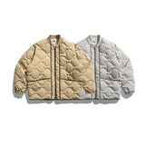 Unisex Winter Cotton Coat Baseball Collar down Jacket Vintage Liner down Jacket