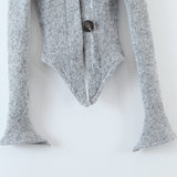 Women Sweater Knitwear Autumn Sexy Flared Long Sleeve Knitted Cardigan