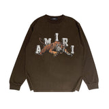 Amiri Long Sleeve Shirt Fashion Brand Long Sleeve Long-Sleeved T-shirt Blouse
