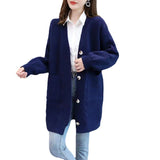 Women Knitwear Autumn and Winter Sweater Coat Loose Knitted Cardigan
