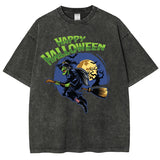 Emotionally Exhausted Y2K Washed T Shirt Men Cute Bear