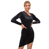 Women Dress Fall/Winter Slim Sheath Long Sleeve Mini Skirt