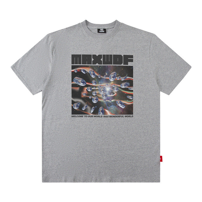 Men T Shirt Hip Hop Print Short Sleeve T-shirt Men