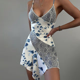 Women Dresses Spring Lace Sexy Sleeveless Split Dress