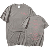Rapper Lil Peep Pink Print Graphic Tee Shirt Men Casual