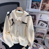 Women Knitwear Spring Bow Sweaters Cardigan
