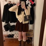 Women Knitted Cardigan Spring and Autumn Bow Sweater Coat