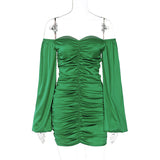 Women Dresses Winter Sexy Backless Sheath Long Sleeve Dress