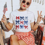 Women Print Tops Tees 1776 America 4th of July Female Ladies