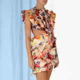 Women Dresses Sexy Backless Dress Short Skirt Dress Skirt (Zns0409)