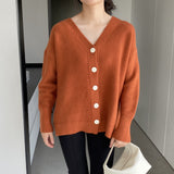 Women Cardigan Sweater V-neck Long Sleeve Cardigan 8t3122