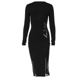 Women Dresse Retro Square Collar Dress Mesh Hip Skirt