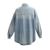 Women Jacket Loose Casual Denim Shirt Jacket