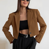 Women Trench Coat Short Autumn and Winter Blazer