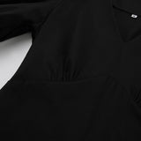 Women Dress Dress Women's Autumn Simplicity Loose Puff Sleeves A- line Skirt