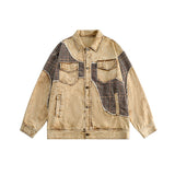 Unisex Jacket Vintage Denim Jacket Loose Jacket