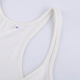 Women Jumpsuit Summer V-neck Jumpsuit Sleeveless T-shirt Top