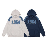 Men Hoodie Letter Embroidered Patch Couple Hooded Sweater Men's and Women's Hip Hop Hoodie