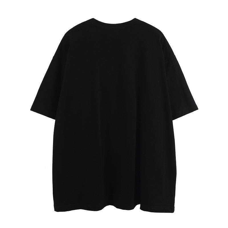 Men T Shirt Five-Pointed Star Graffiti Couple Short Sleeve T-shirt