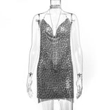 Harlem Nights Outfits Metal Sequins Dress Sexy Dress